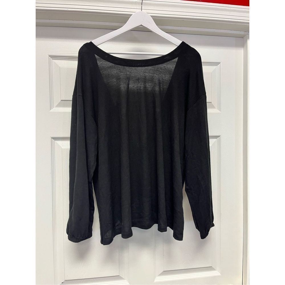 Eloquii Black Long Sleeve Back Twist Sweater Sz 18/20 NWT